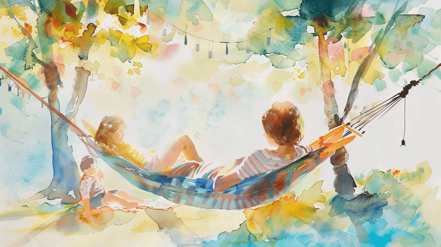 Mother relaxing while watching her children play, reflecting on family decisions - Bloom Psychology